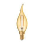 Ledvance Vintage 1906 LED E14 Bougie Dorée 1.5W 120lm - 824 Blanc Très Chaud | Équivalent 15W