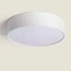 Bright Choice Plafonnier LED Rond Textile Blanc | 500mm - Convient pour 3x E27 – Max 40W