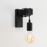 Eglo Wandlamp Townshend Hout Zwart | Geschikt voor E27