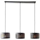 Brilliant Tyas Hanglamp Metaal Zwart Goud | Geschikt voor 3x E27
