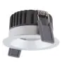Ledvance Spot LED Fix Aluminium Argent 8W 680lm 36D - 930 Blanc Chaud | Diamètre 68mm - IP44 - Meilleur rendu des couleurs - Dimmable