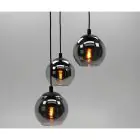 Eglo Suspension Luminaire Ariscani Acier Noir | Convient pour 3x E27
