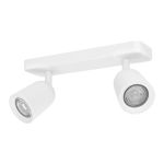 Eglo Plafond Spot Camaldoli Staal Wit | Geschikt voor 2x GU10