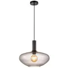 Nordlux Alton Pendelarmatuur Glas Zwart | Geschikt voor E27